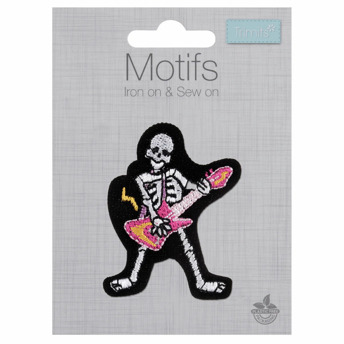 Trimits Iron-On/Sew On Motif Patch - Skeleton - Image 2
