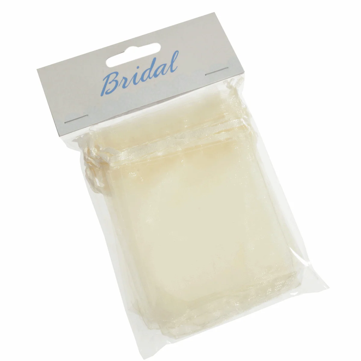 Ivory Organza Wedding Favour Bags - 7.5 x 10cm (Pack of 10) - Image 2