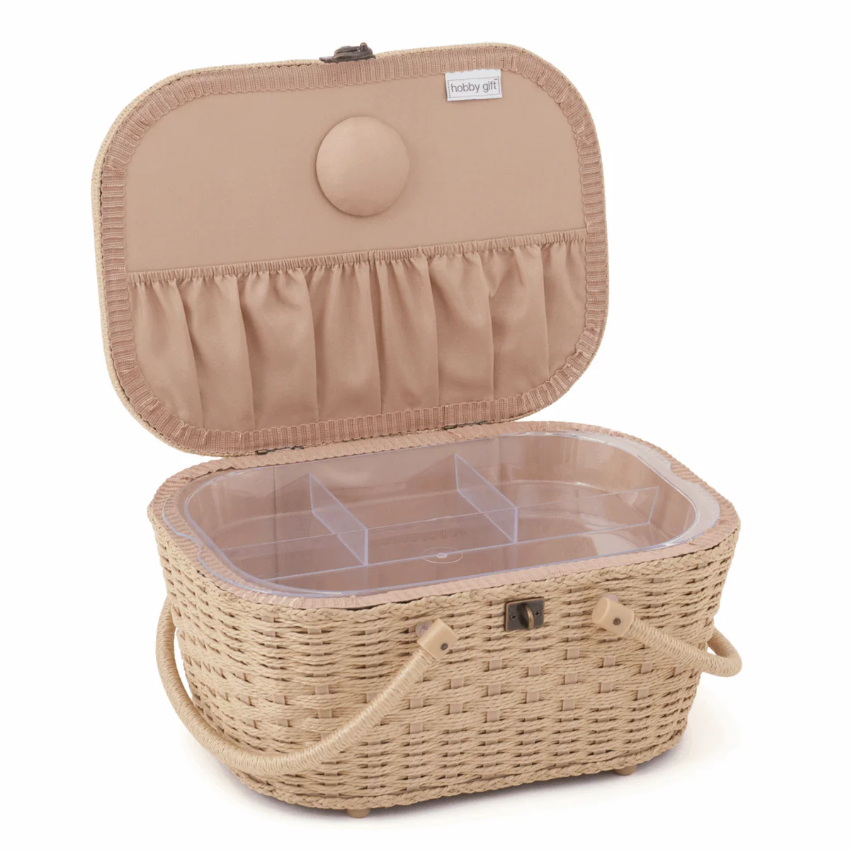 Wicker Basket Sewing Box - Kashmir Rose - Image 2