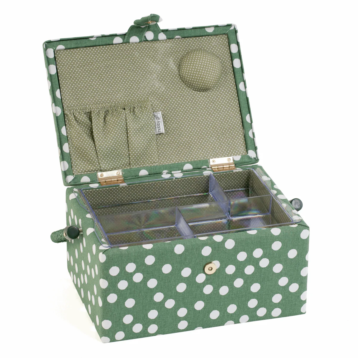 Khaki Spot Sewing Box - Medium - Image 3