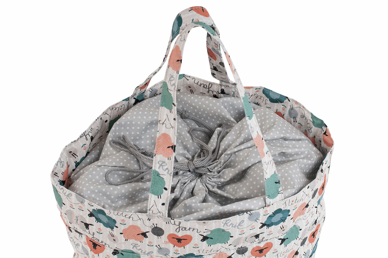 Knit Happens Drawstring Craft Bag - Image 4