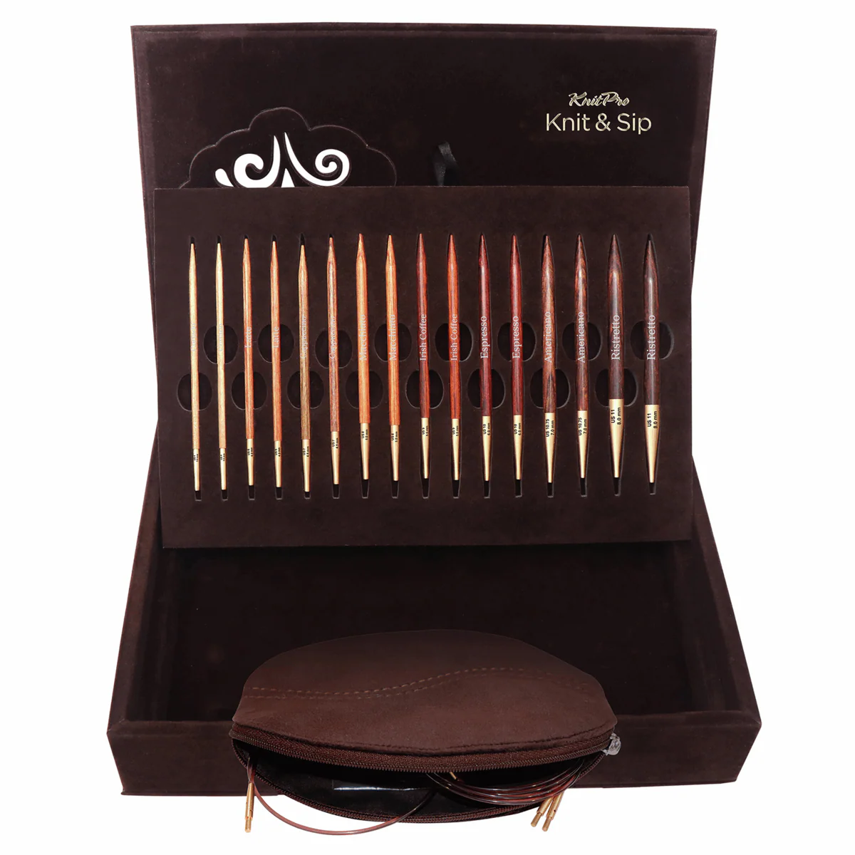 Knit & Sip Gift Set: Circular Needles and Espresso Cups - Image 5