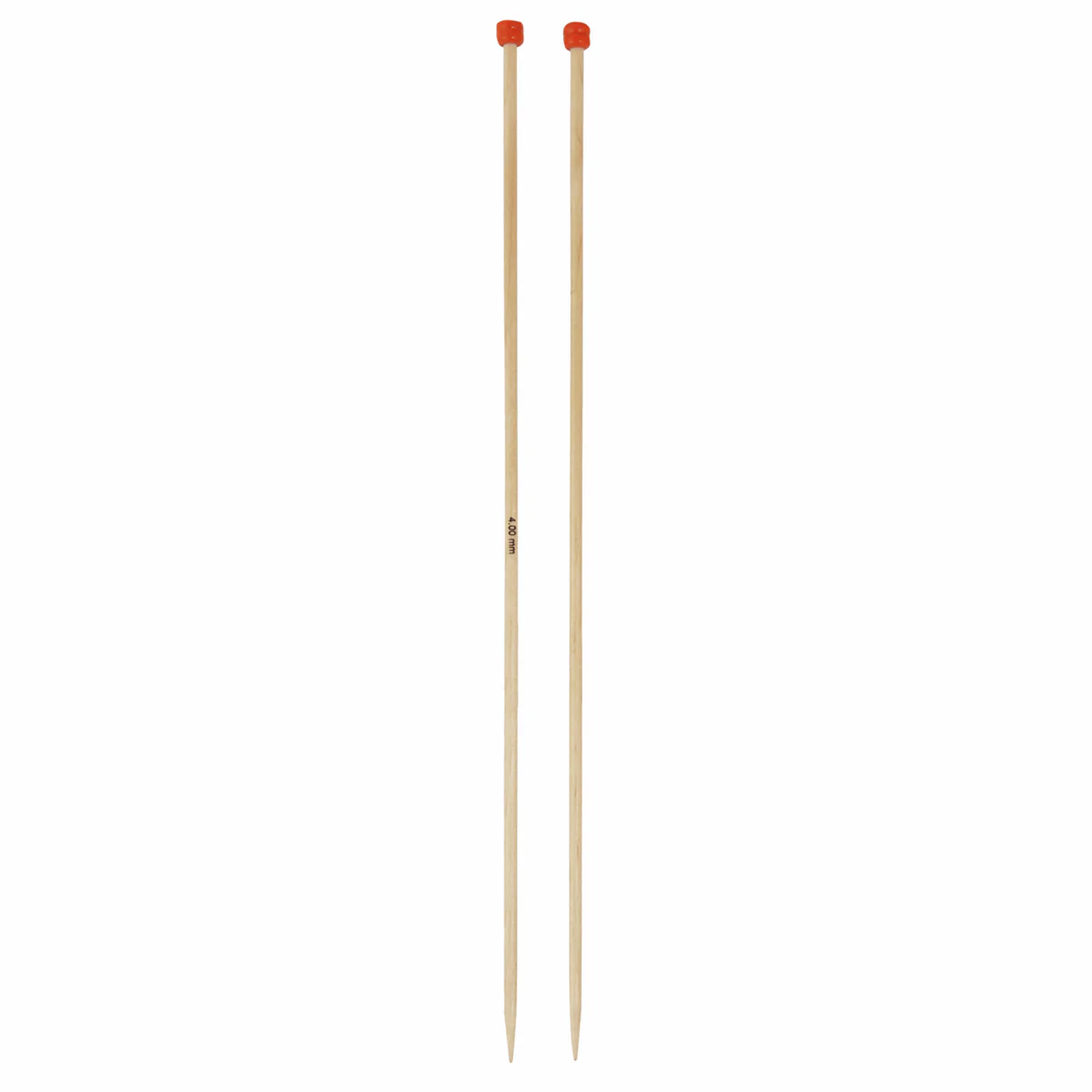 KnitPro 'Basix Birch' Single-Ended Knitting Pins - 25cm x 4.00mm
