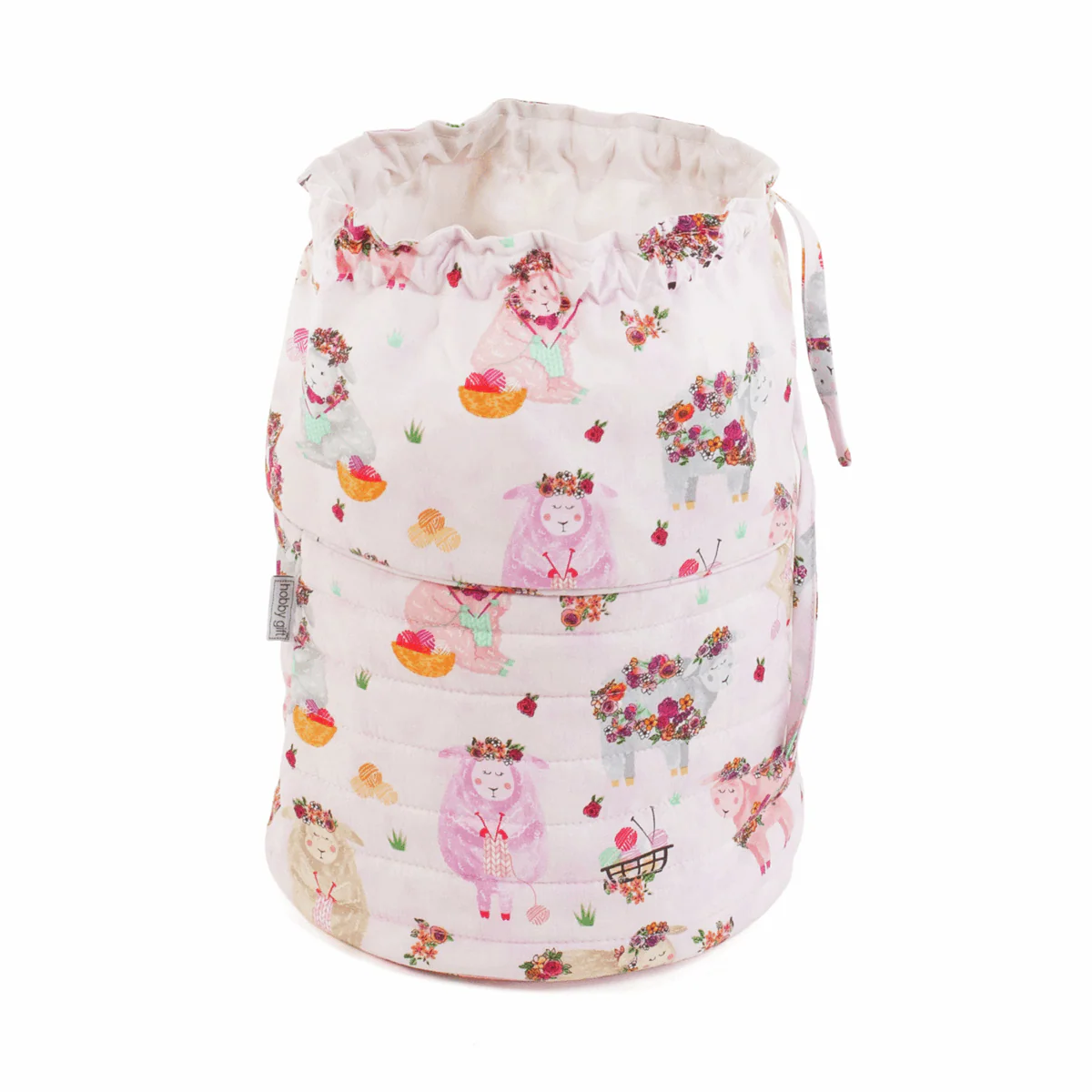 Knitty Sheep Drawstring Craft Bag - Image 2