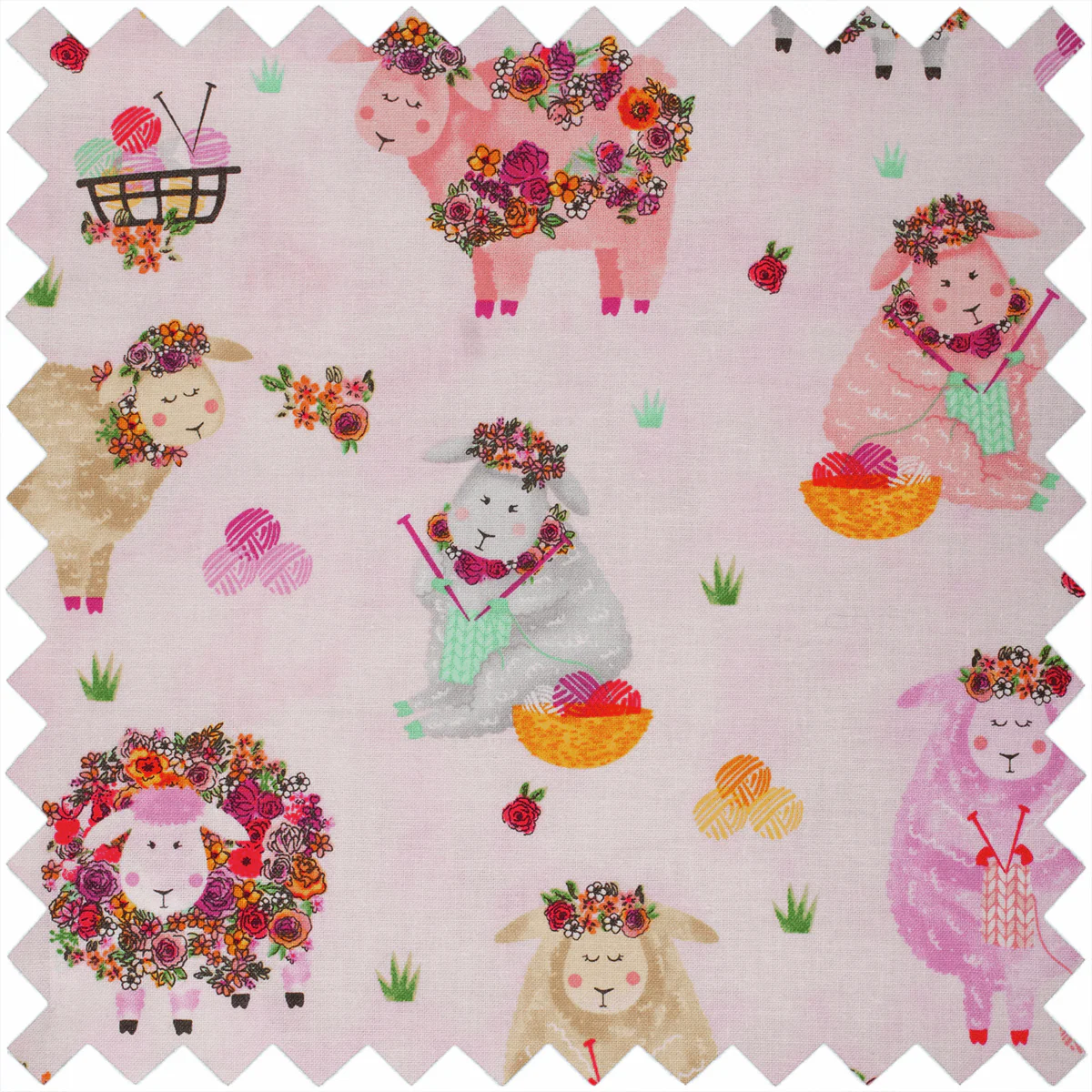 Knitty Sheep Drawstring Craft Bag - Image 4
