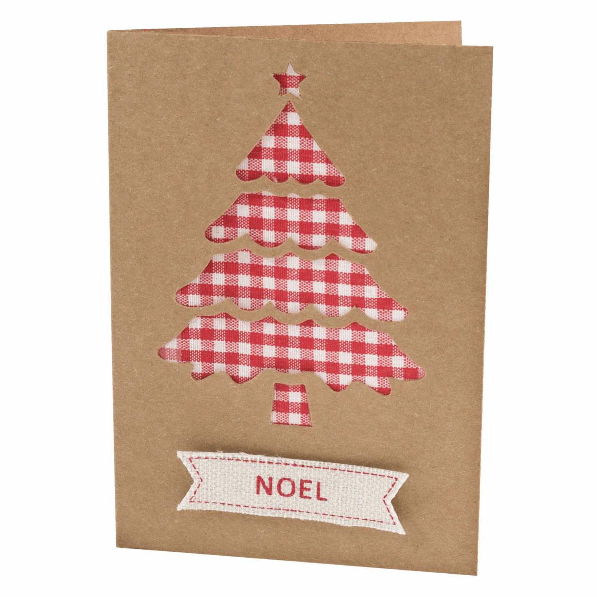 Trimits Kraft Christmas Tree Cards and Envelopes (Pack of 5) - Image 2