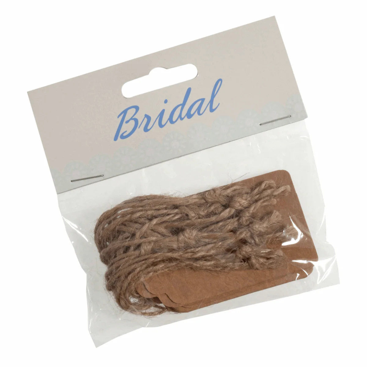 Kraft Scalloped Rectangle Tags - 3.9 x 7cm (Pack of 12) - Image 2