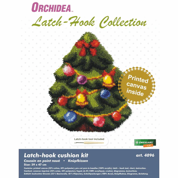 Latch Hook Cushion Kit - Christmas Tree - Image 2