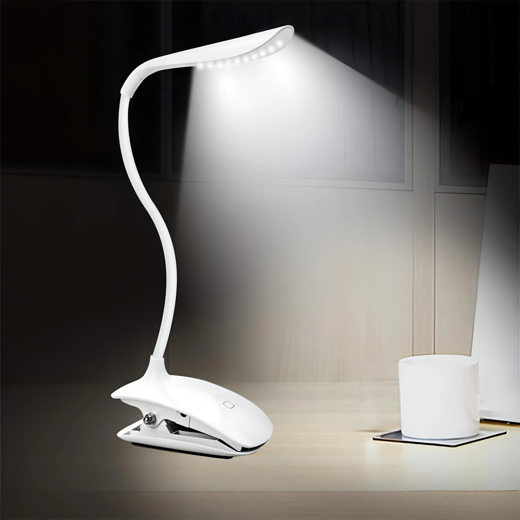 LED Flexi-Lamp with table clamp - Rechargeable, Dimmable and Flexible - perfect for Sewing and Crafts - Image 4