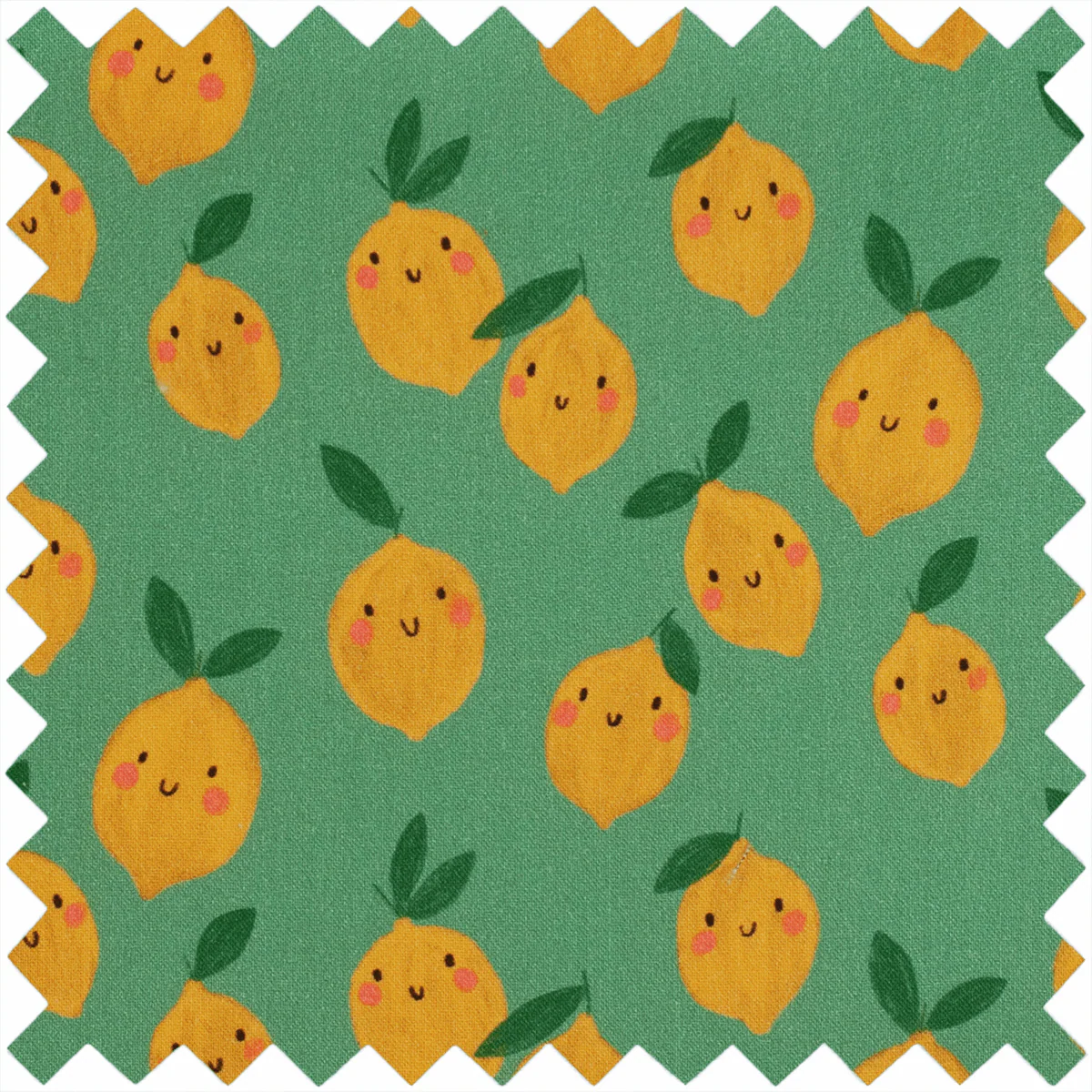 Lemons Rectangle Embroidered Lid Sewing Box - Medium - Image 3