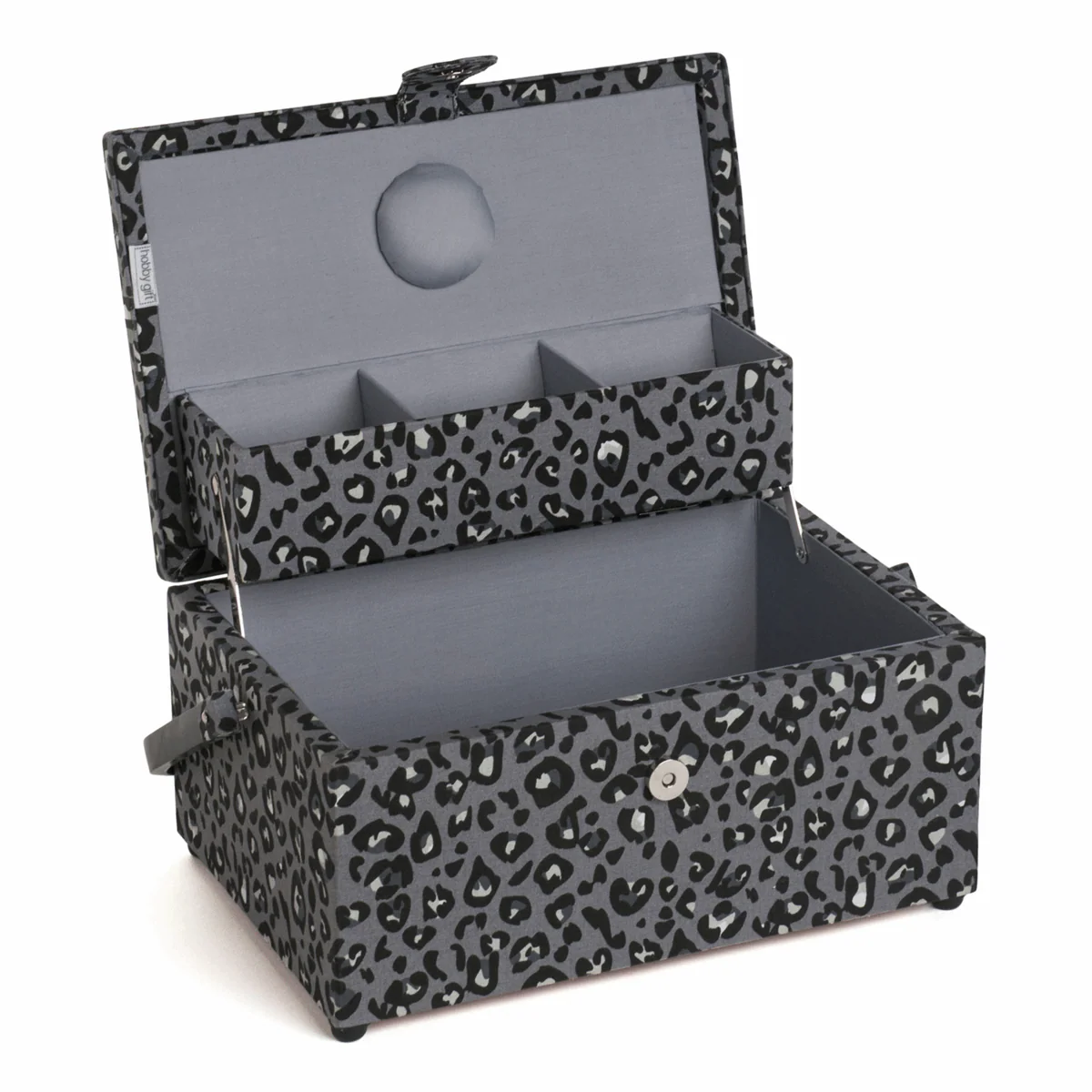 Leopard Cantilever Sewing Box - Large - Image 2