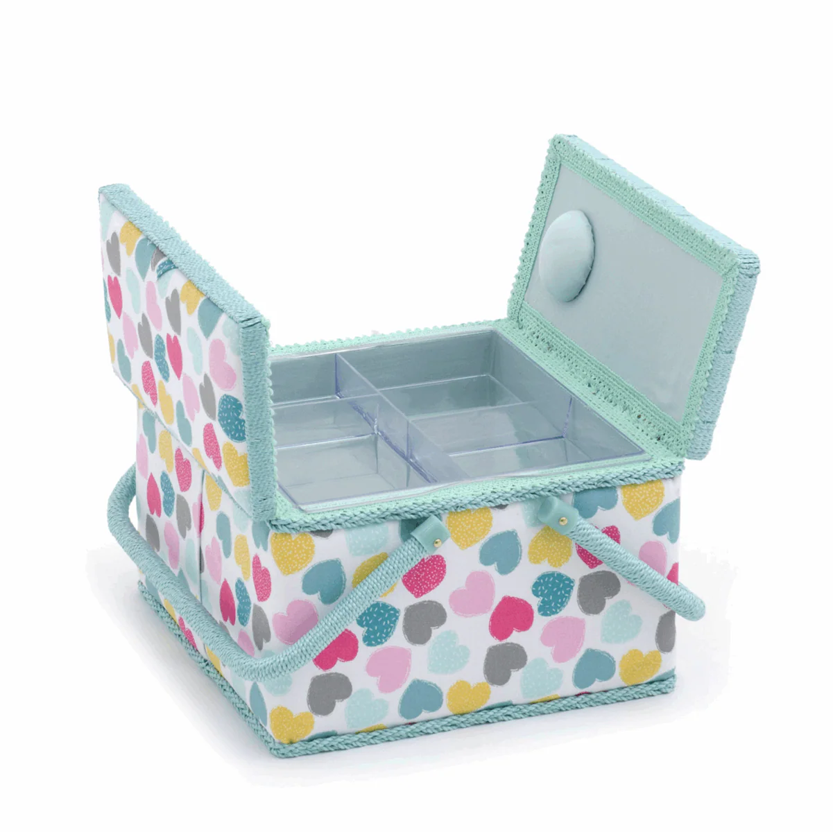 Love Sewing Box with Twin Lid - Large Square - Image 2