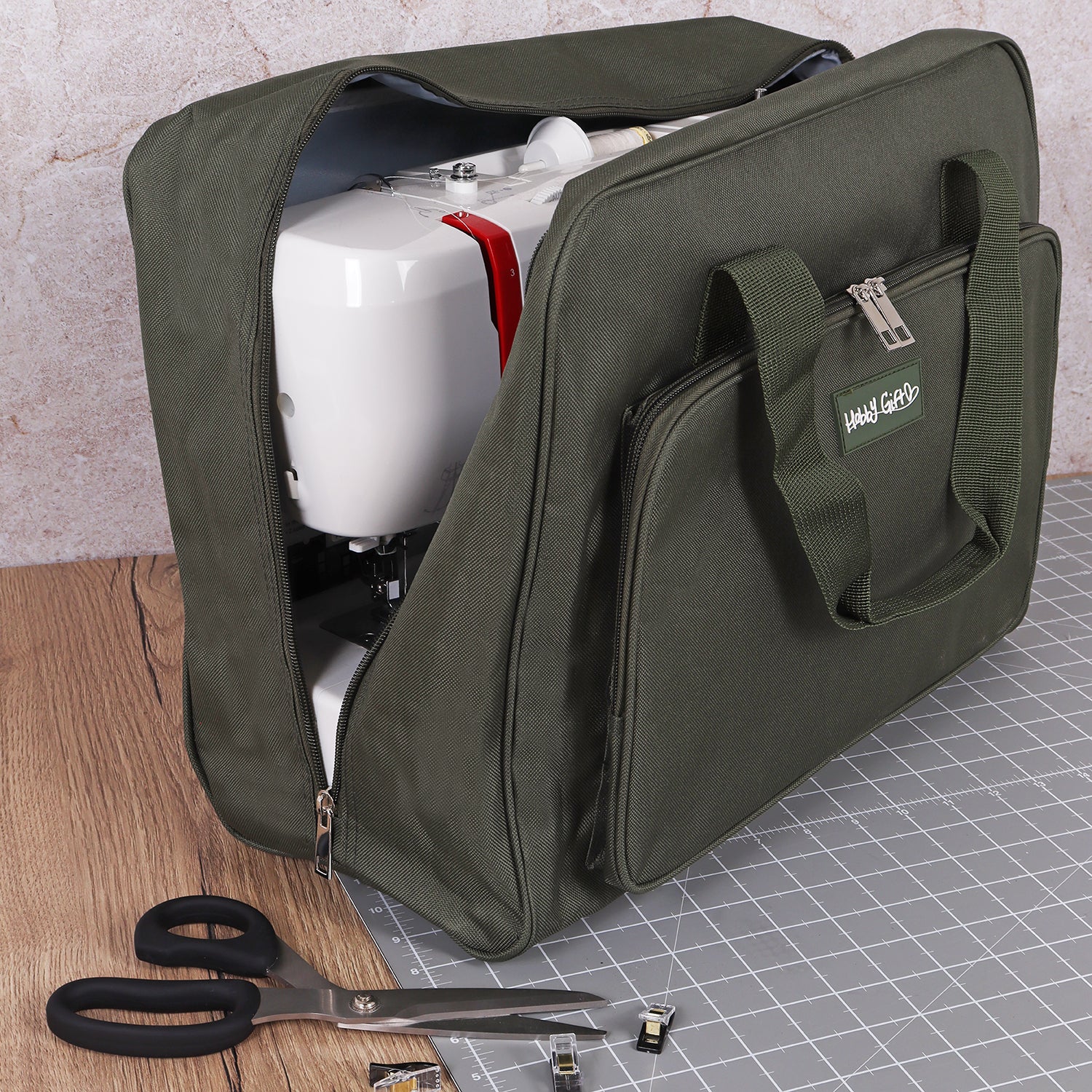 Luxury Sewing Machine Bag - Khaki - Image 2