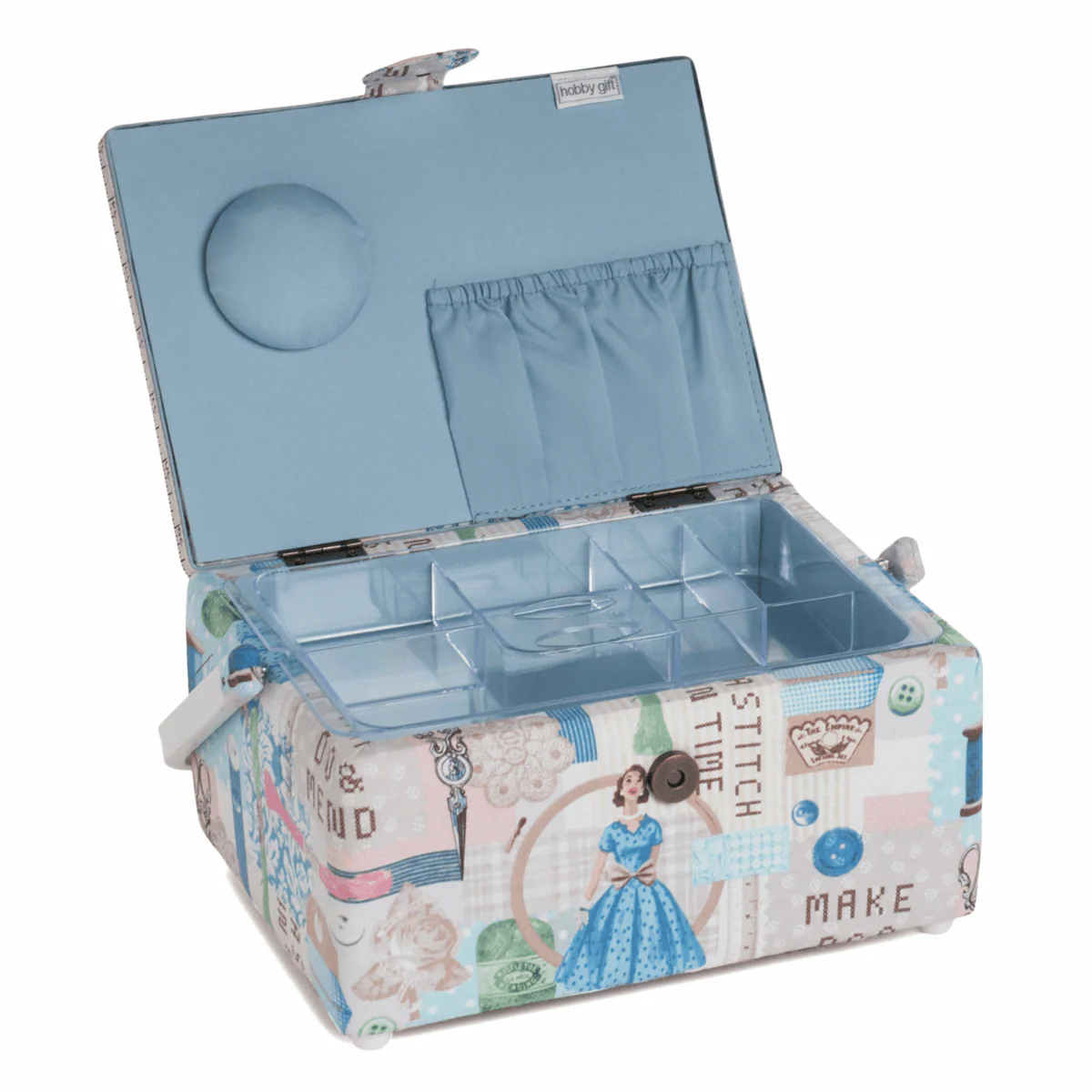 Make Do and Mend Sewing Box with Handle - Medium - Image 2