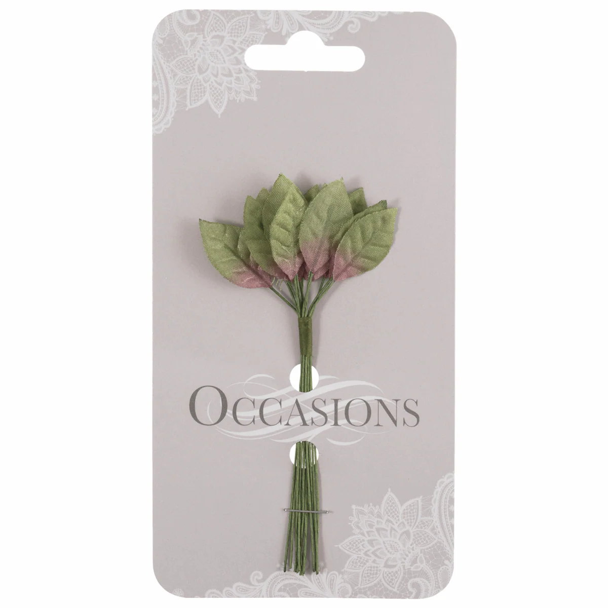 Green Rose Leaves - 25mm (Pack of 12)