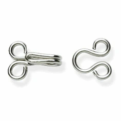 Milward Brass Silver Hooks & Eyes - Size No.1 (24 Pieces) - Image 2