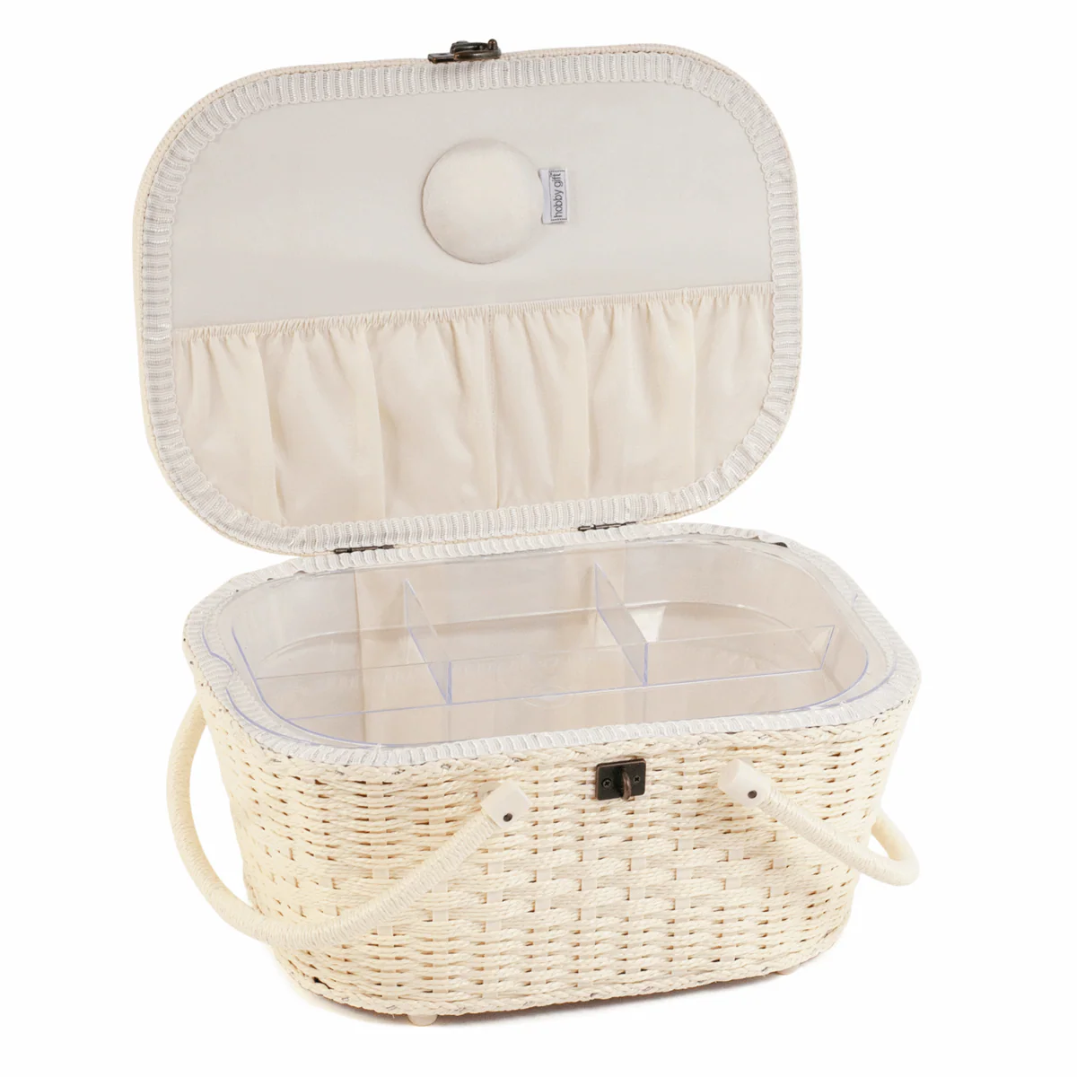 Morris Lemons Wicker Basket Sewing Box - Image 3