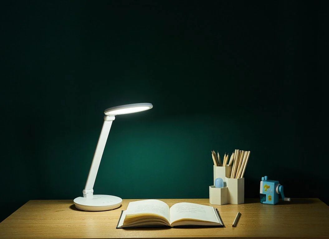 Native Lighting - White Compact LED Desk Lamp (Lightweight and portable with LED dimmable bulbs) - Image 5