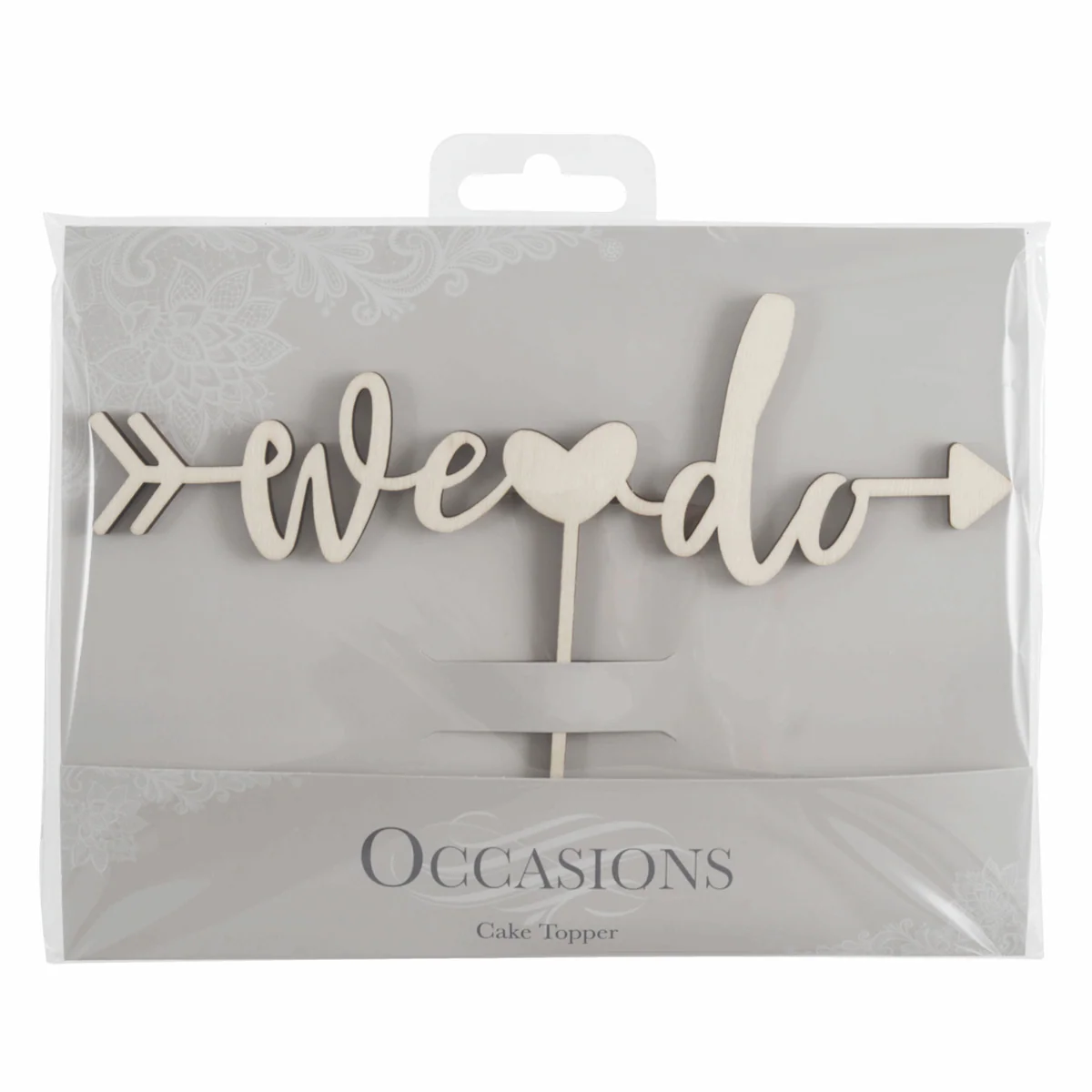 Natural Wooden 'We Do' Cake Topper - Image 3