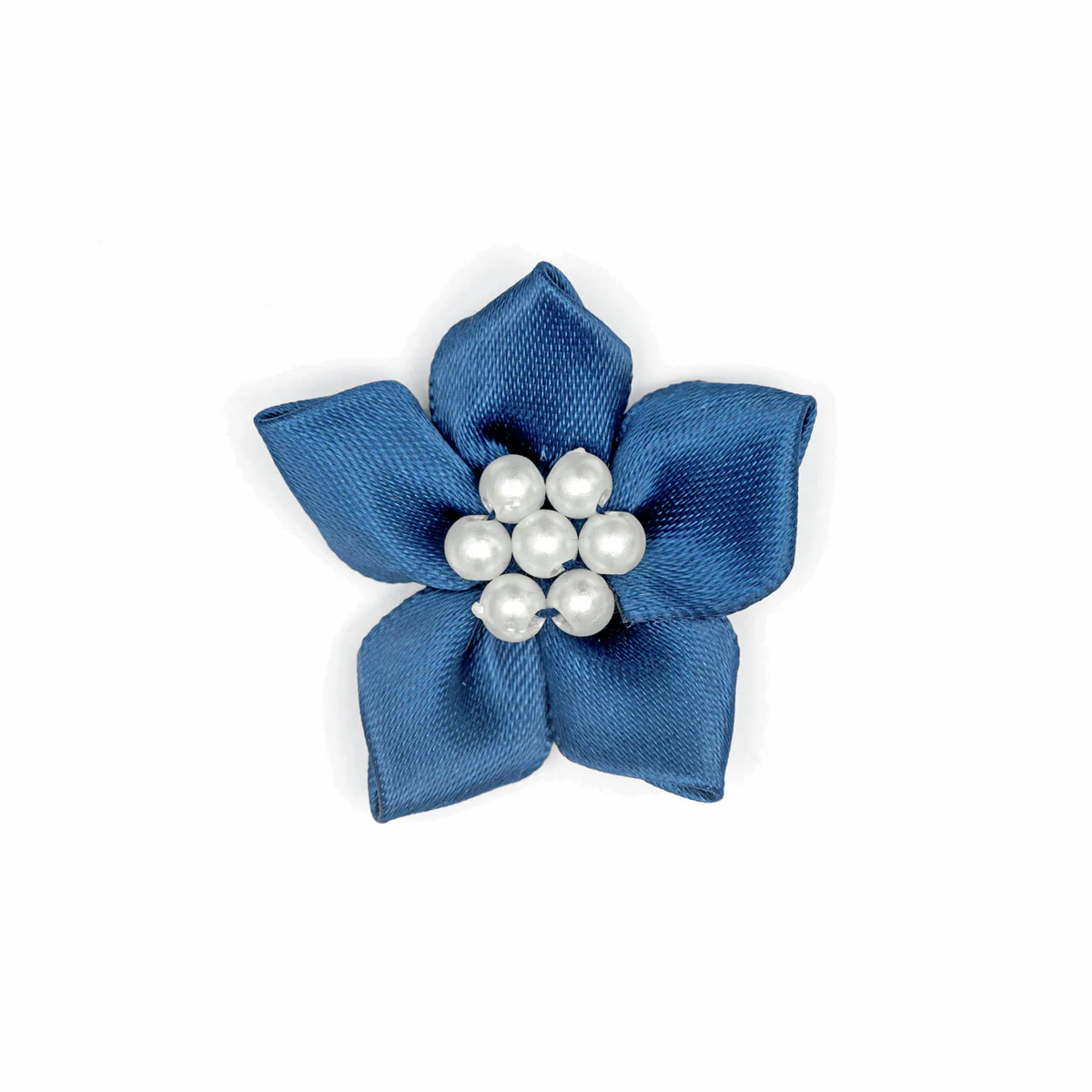 Navy Satin Star with Pearls (Pack of 20)