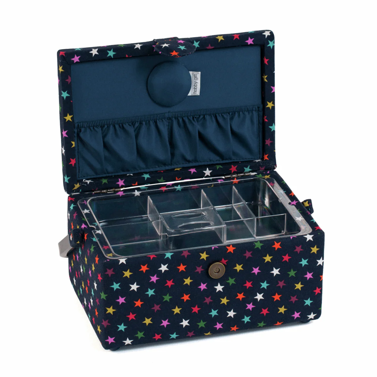 Navy Stars Rectangle Sewing Box - Medium - Image 2