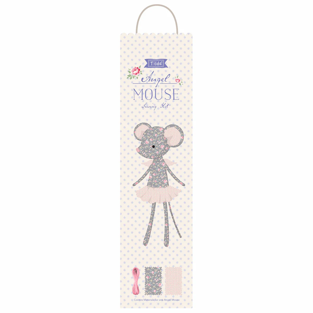 Tilda Old Rose, Angel Mouse Sewing Kit