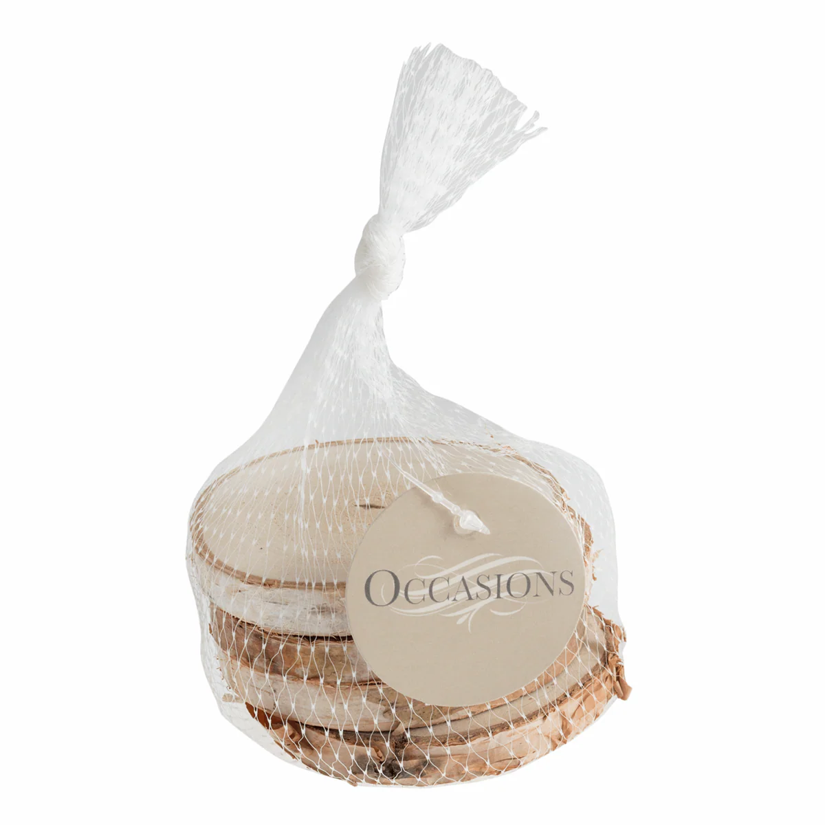 Large Round Wooden Slices - 6-8cm (Pack of 4) - Image 2