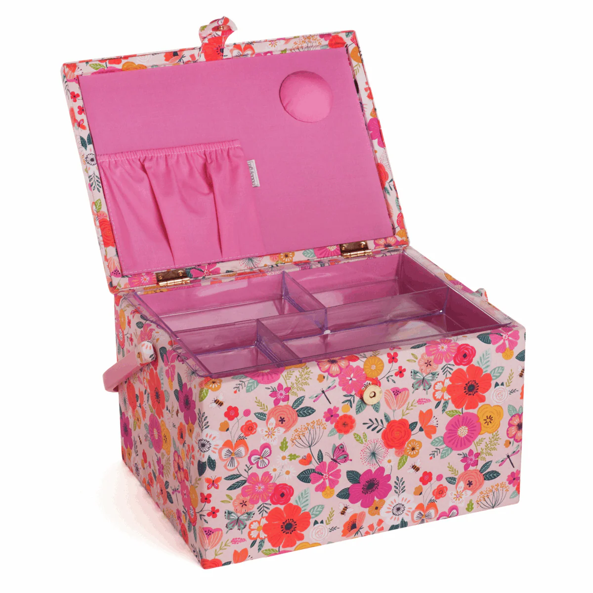 Pink Garden Floral Sewing Box - Large - Image 2