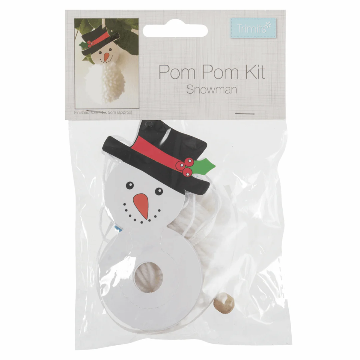 Trimits Pom Pom Decoration Kit - Christmas Snowman - Image 2