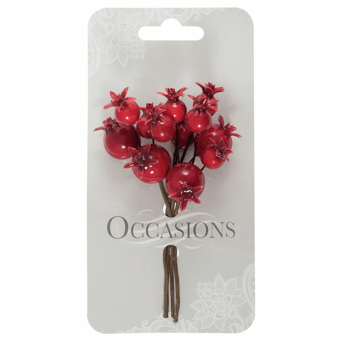 Pomegranate Bunch on Wire (Pack of 12 Stems) - Image 2