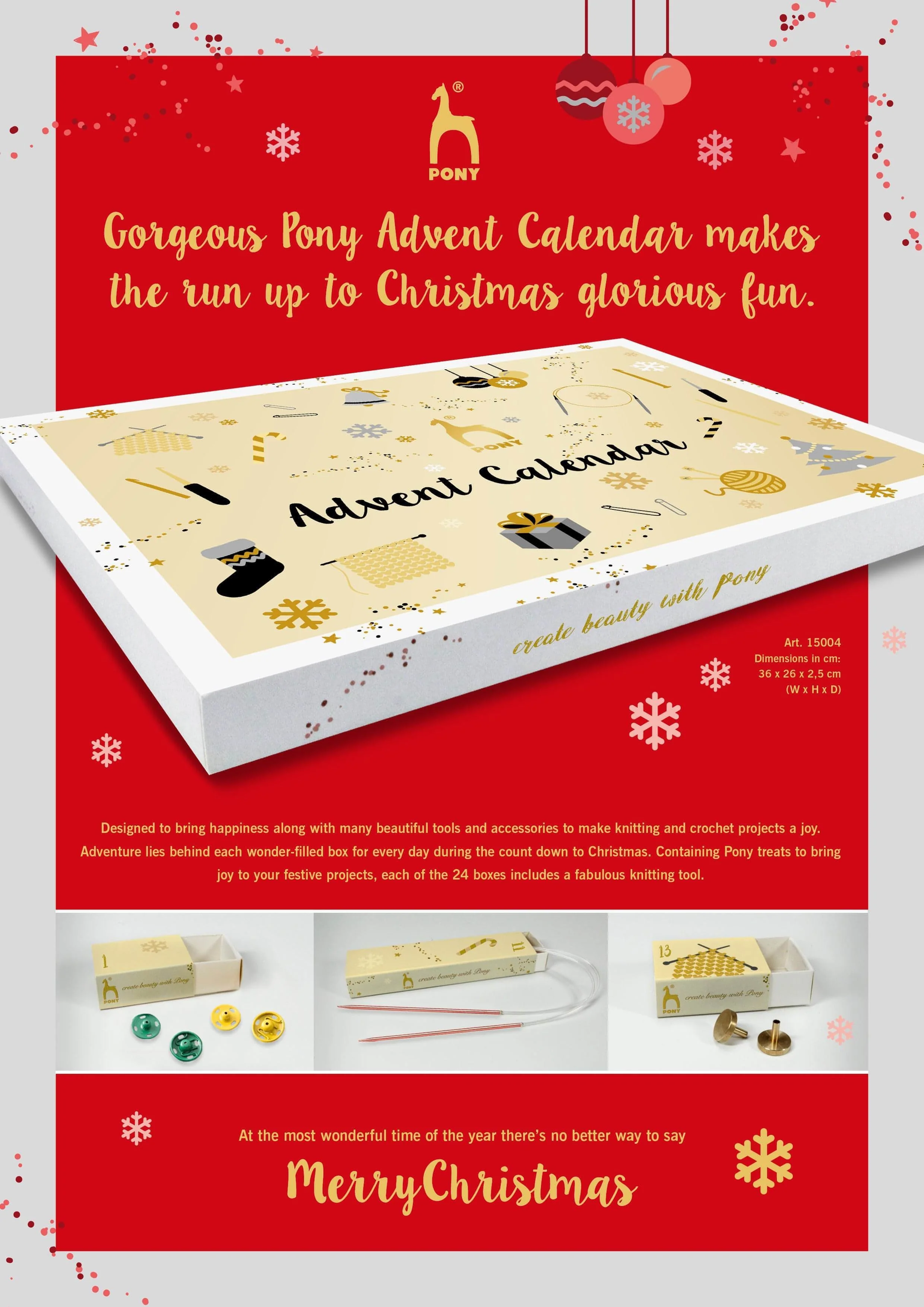 Luxury Knitting and Crochet Advent Calendar by Pony * Last Chance to Buy * - Image 3
