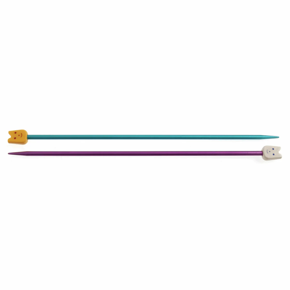 PONY Children's Coloured Aluminium Single-Ended Knitting Pins - 18cm x 3.25mm (Blue/Magenta) - Image 4