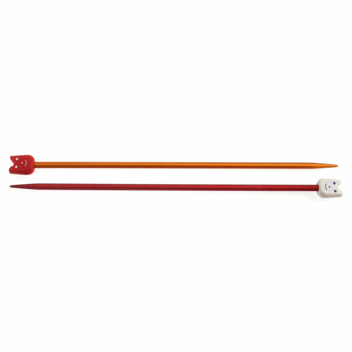 PONY Children's Coloured Aluminium Single-Ended Knitting Pins - 18cm x 3.75mm (Red/Yellow) - Image 4