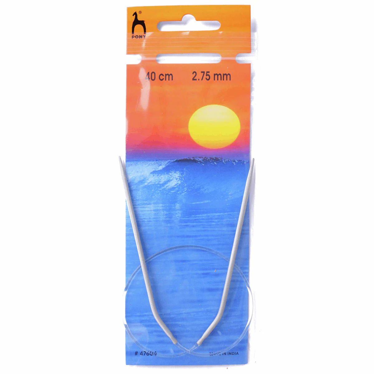 PONY Classic Circular Fixed Knitting Pins - 40cm x 2.75mm