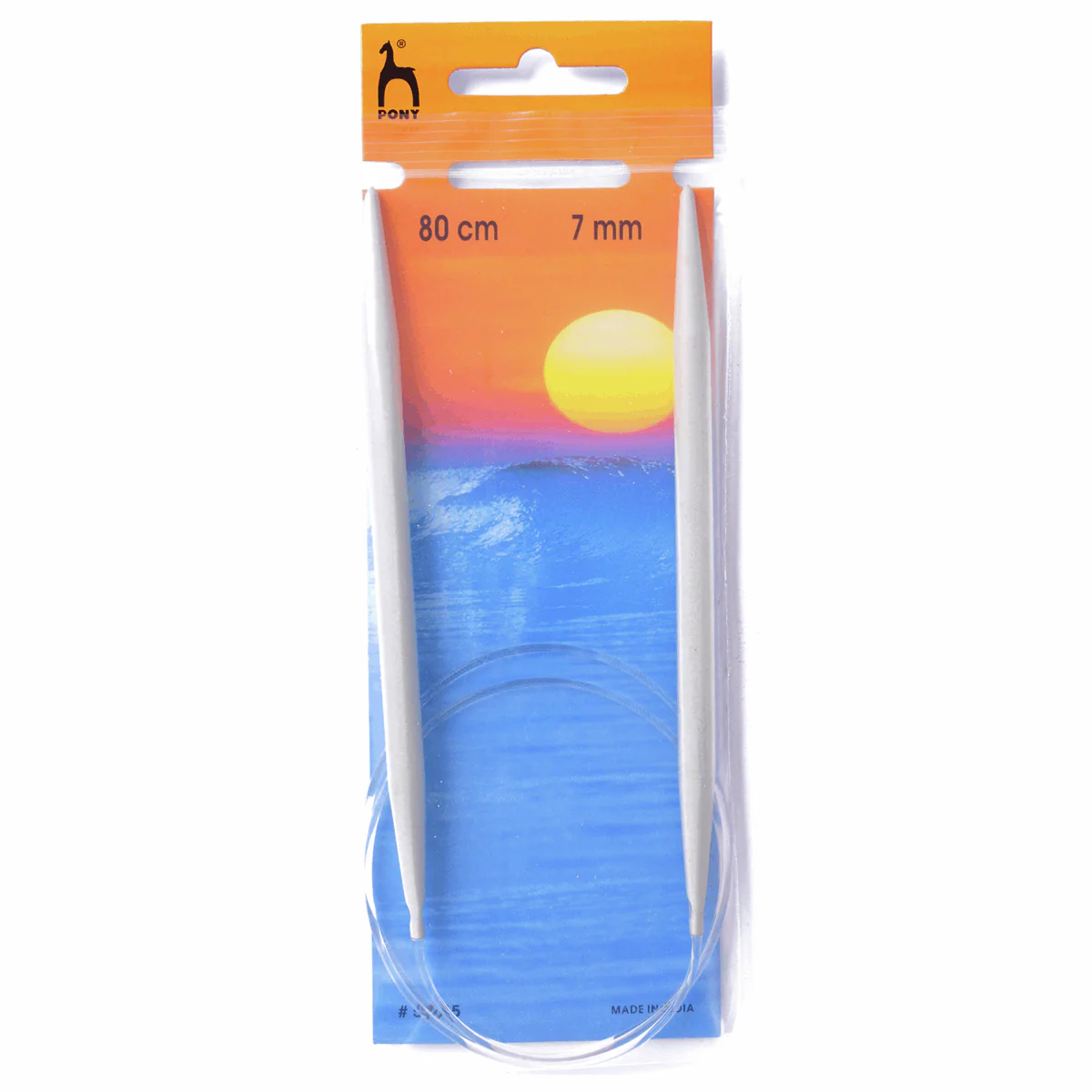 PONY Classic Circular Fixed Knitting Pins - 80cm x 7.00mm