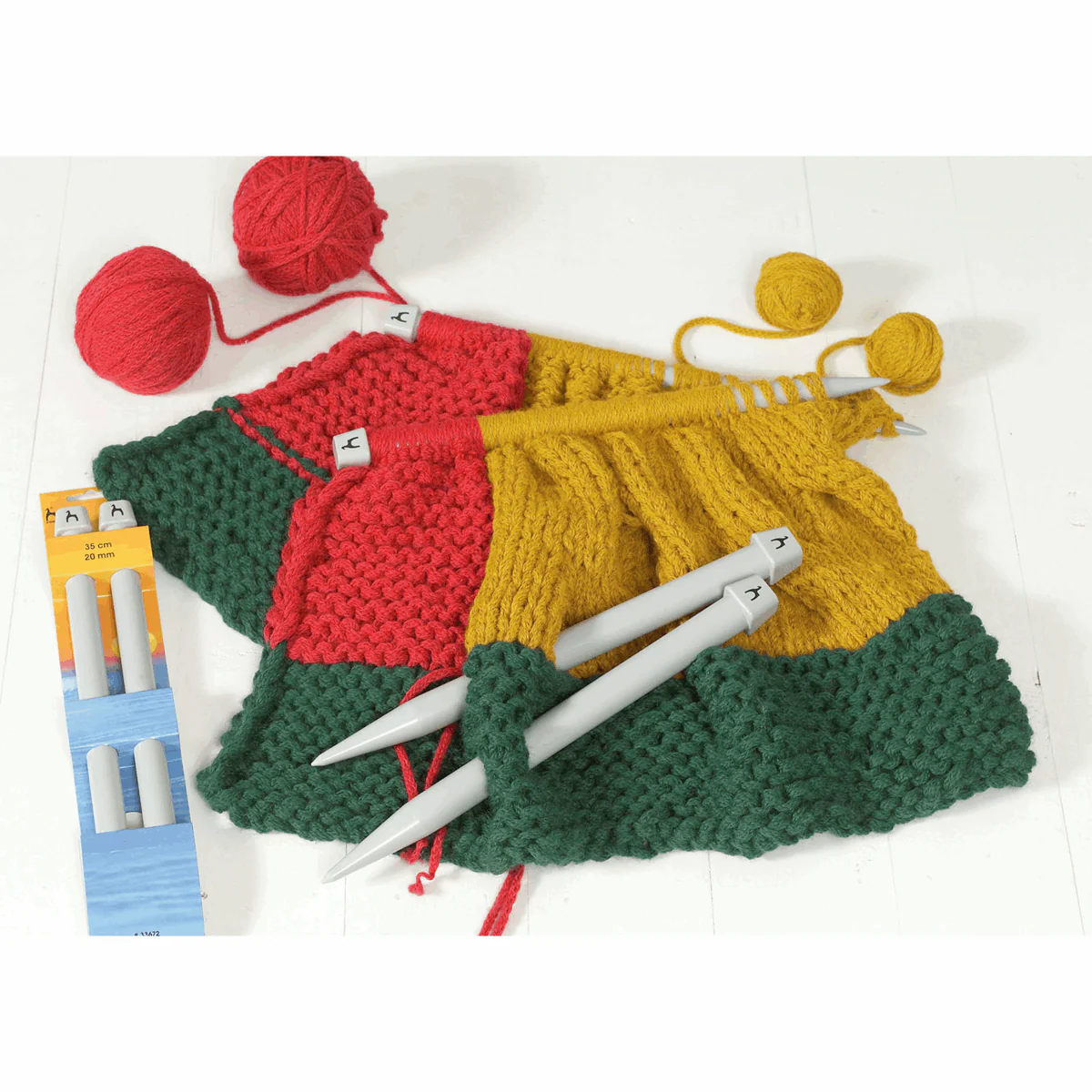 PONY Classic Single-Ended Knitting Pins - 35cm x 25mm - Image 3
