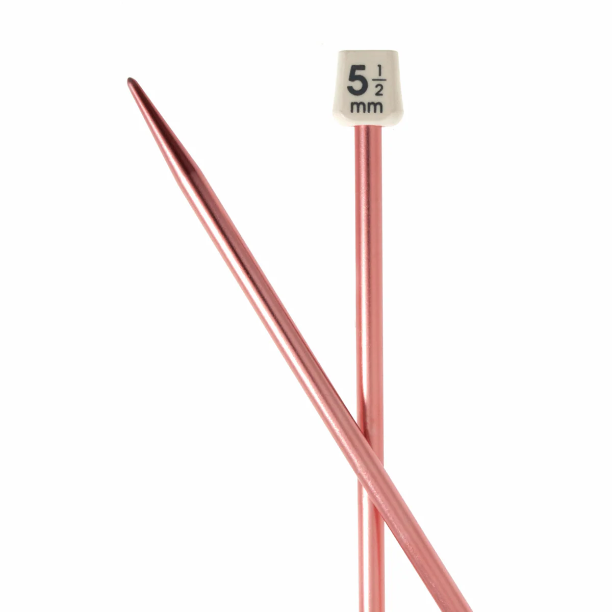 PONY Colour Single-Ended Aluminium Knitting Pins - 30cm x 5.50mm - Image 2