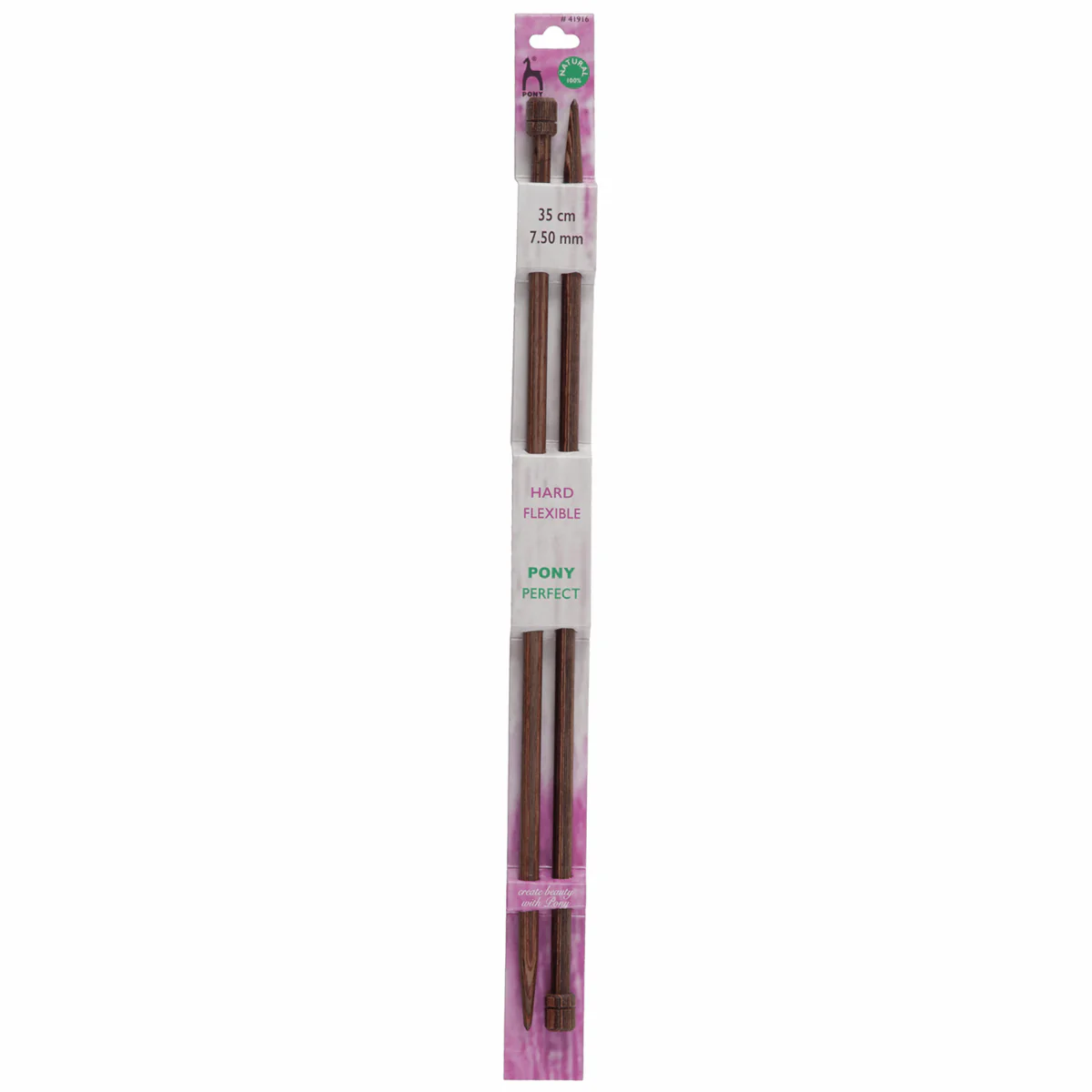 PONY 'Perfect' Single-Ended Knitting Pins - 35cm x 7.50mm