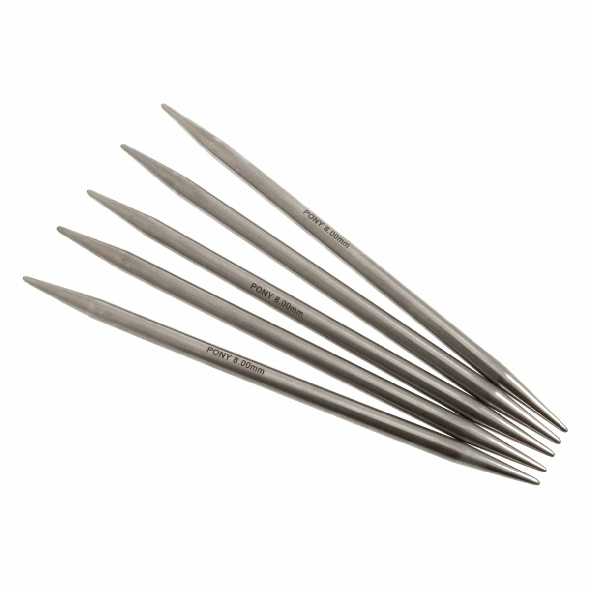 PONY 'Elan' Set of 5 Double-Ended Stainless Knitting Pins - Image 3