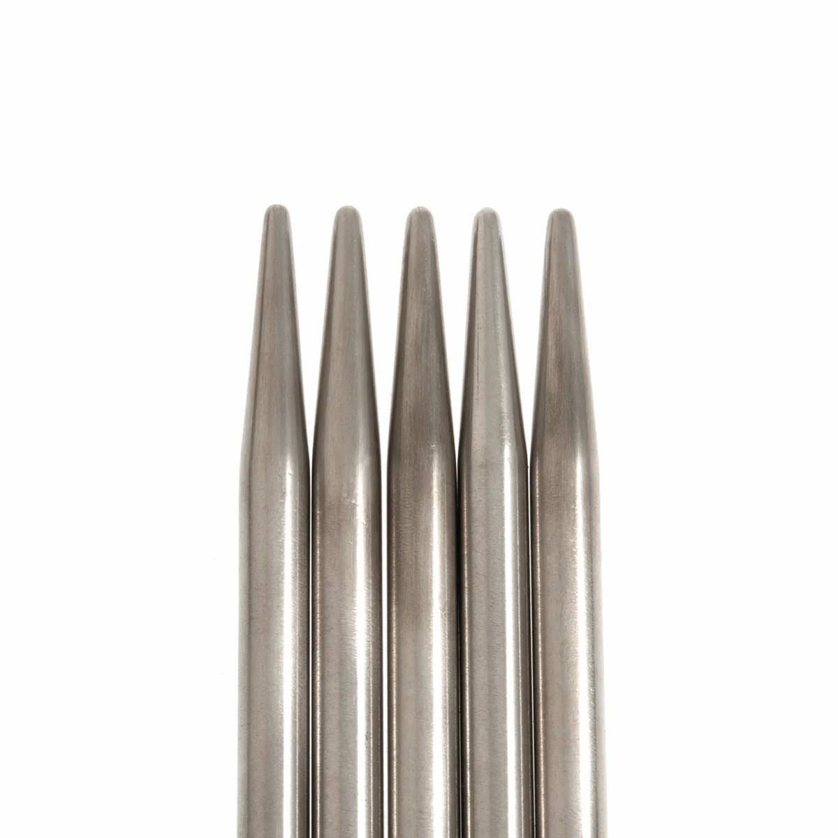 PONY 'Elan' Double-Ended Stainless Steel Knitting Pins - 20cm x 5.00mm (Set of 5) - Image 2