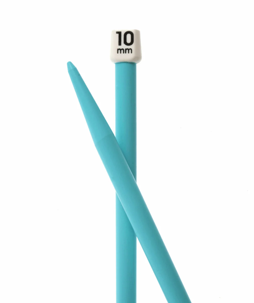 PONY Single-Ended Coloured Plastic Knitting Pins - 35cm x 10.00mm - Image 2