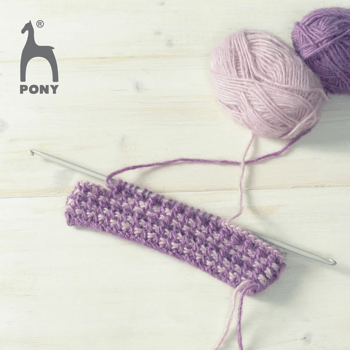PONY Tunisian Aluminium Double-Ended Crochet Hook - 35cm x 6.00mm - Image 2