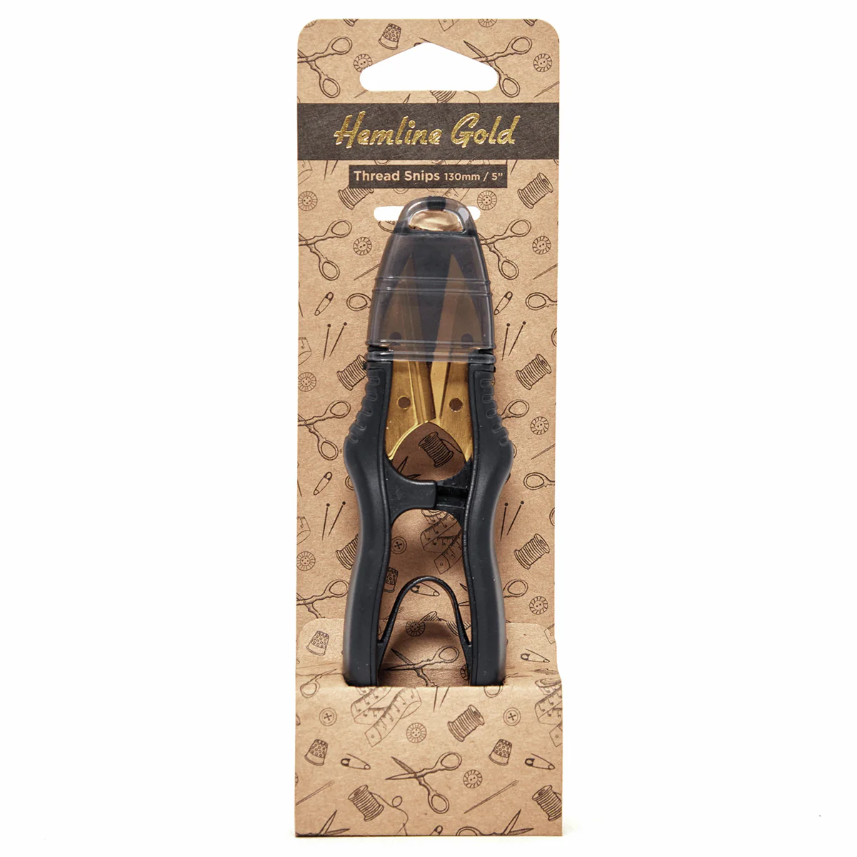 Premium Brushed Gold Thread Cutter/Snips Tool - 12.7cm/5in *Hemline Gold Edition* - Image 2