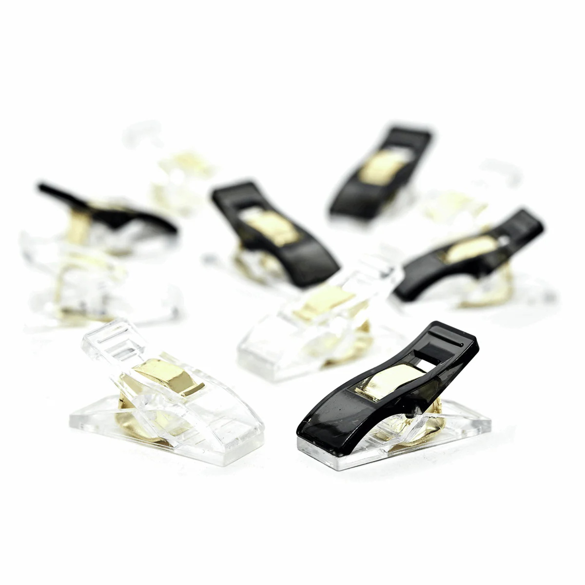 Premium Quilters Wonder Clips - Black & Clear (Pack of 30) *Hemline Gold Edition* - Image 2