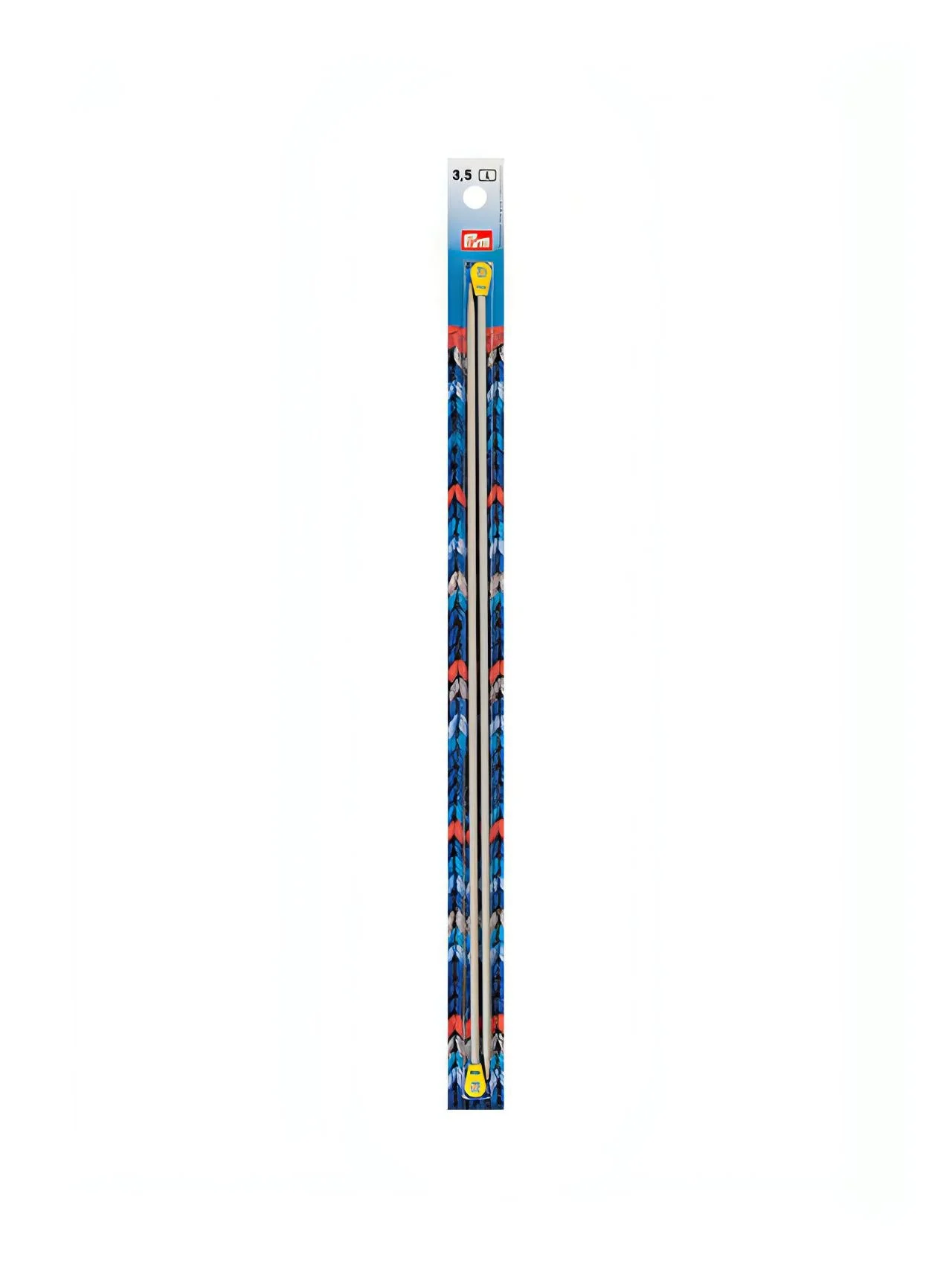 Prym Aluminium Single-Pointed Knitting Pins - 2 x Pearl Grey 35cm (3.50mm)