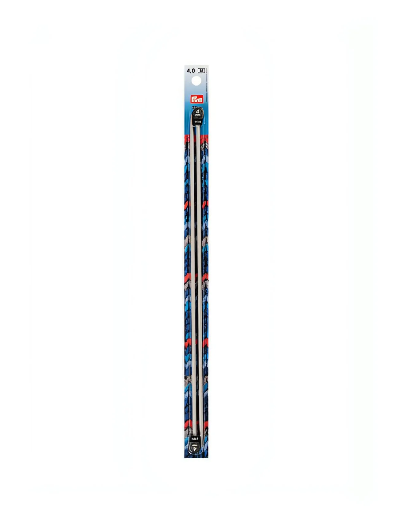 Prym Aluminium Single-Pointed Knitting Pins - 2 x Pearl Grey 35cm (4.00mm)