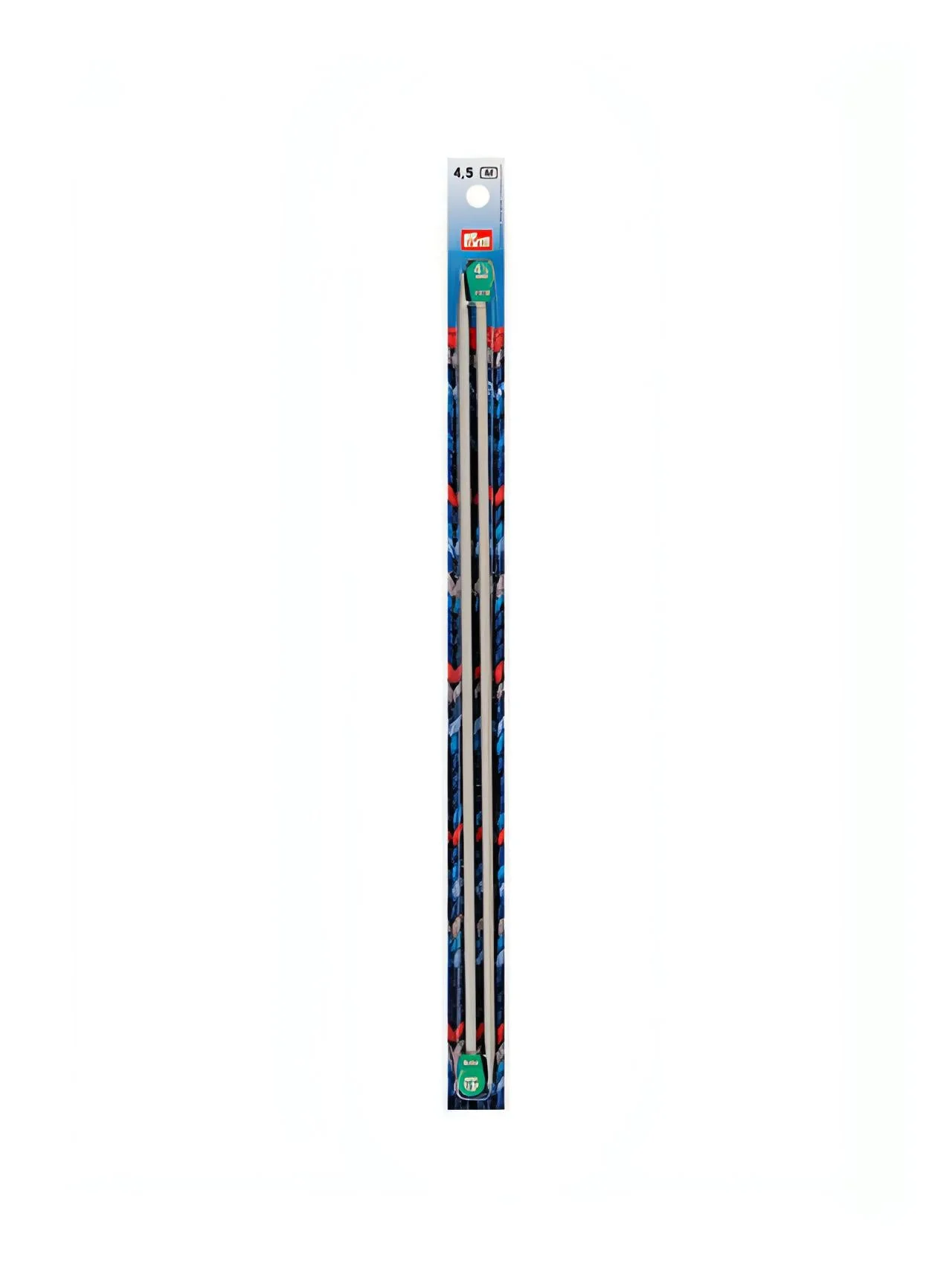 Prym Aluminium Single-Pointed Knitting Pins - 2 x Pearl Grey 35cm (4.50mm)