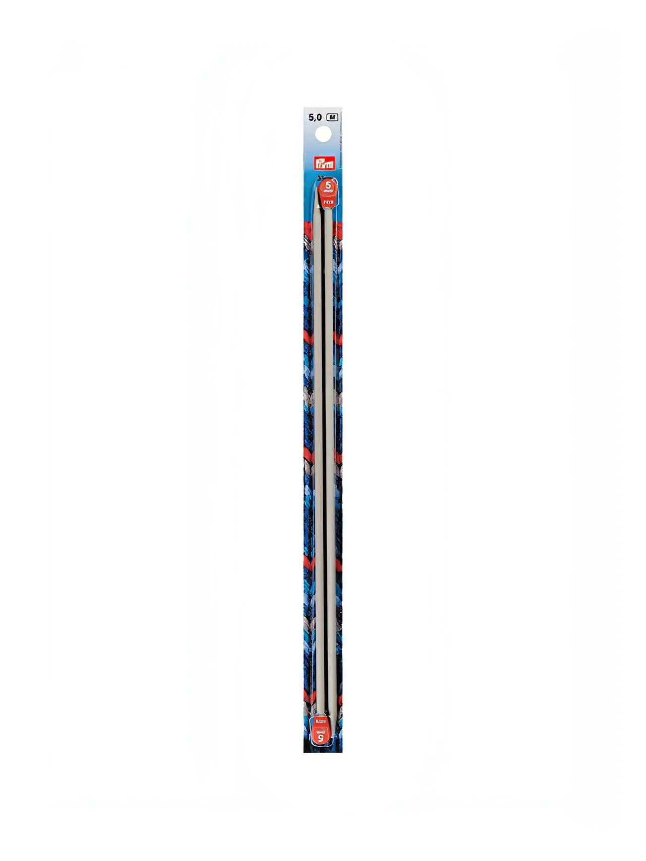 Prym Aluminium Single-Pointed Knitting Pins - 2 x Pearl Grey 35cm (5.00mm)