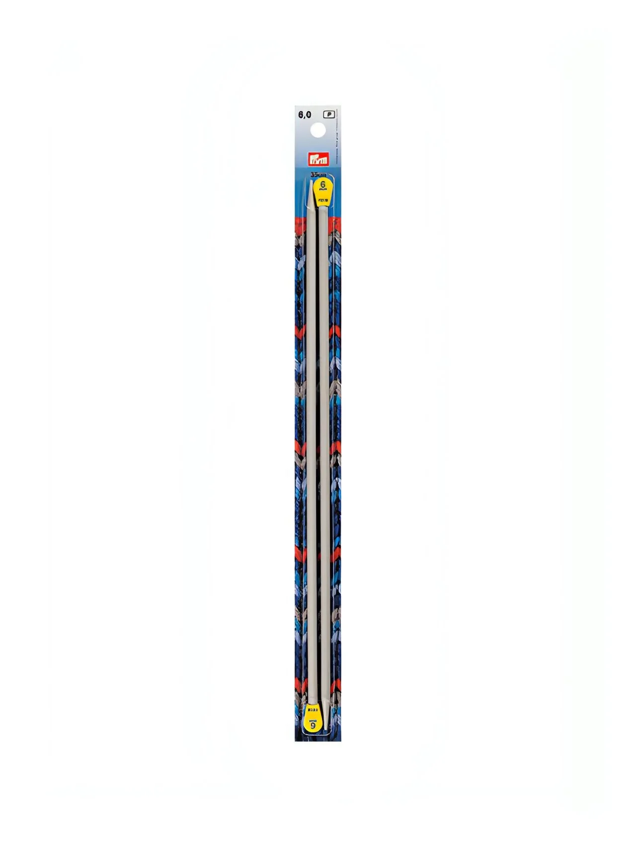 Prym Aluminium Single-Pointed Knitting Pins - 2 x Pearl Grey 35cm (6.00mm)