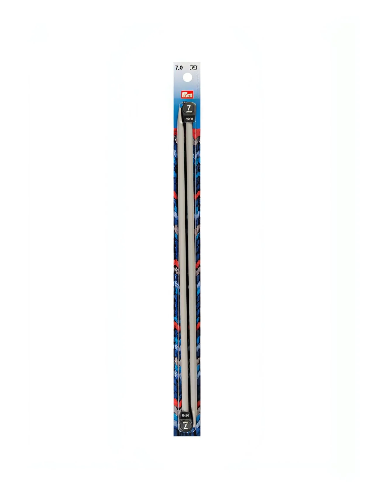 Prym Aluminium Single-Pointed Knitting Pins - 2 x Pearl Grey 35cm (7.00mm)